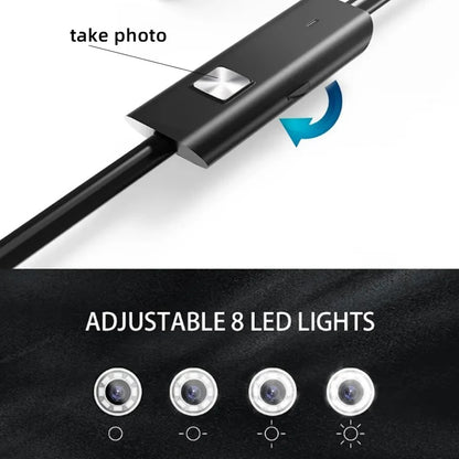 1080P Dual Lens Borescope Endoscope Camera for iPhone Android Car Pipe Mechanic