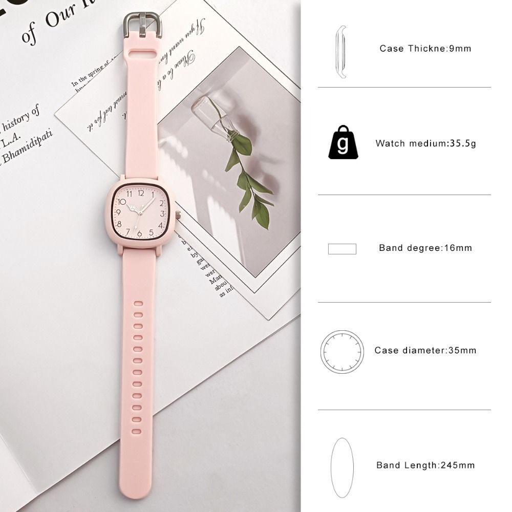 Stainless Steel Women Watch Silicone Ladies Watches Quartz Wristwatches