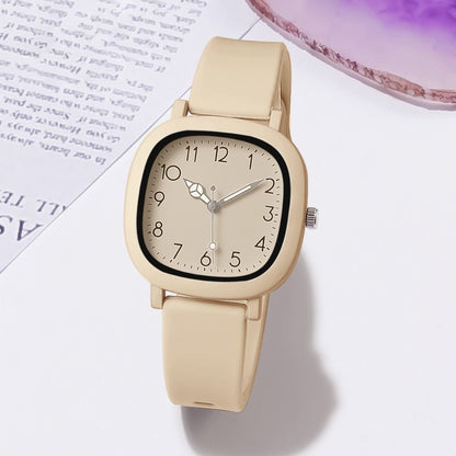Stainless Steel Women Watch Silicone Ladies Watches Quartz Wristwatches