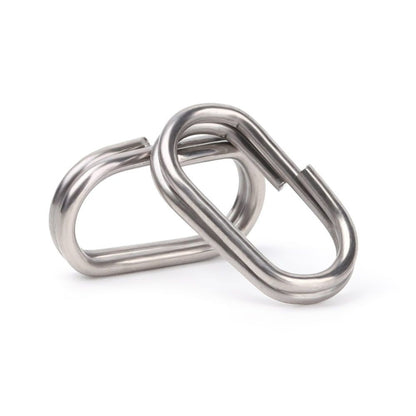 Durable Fast Lock Connector Fishing Hanging Snap Oval Split Rings Barrel Swivel