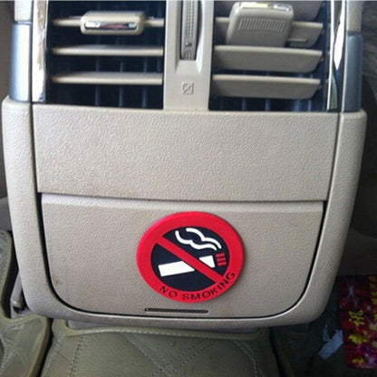 5pcs No Smoking Sign Sticker Decal 50mm Round Self Adhesive Wall Window Car Safe