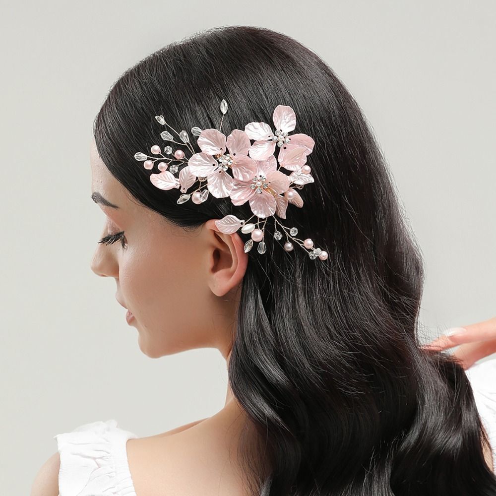 Crystal Pearl Bridal Hair Clips  Wedding Hair Accessories