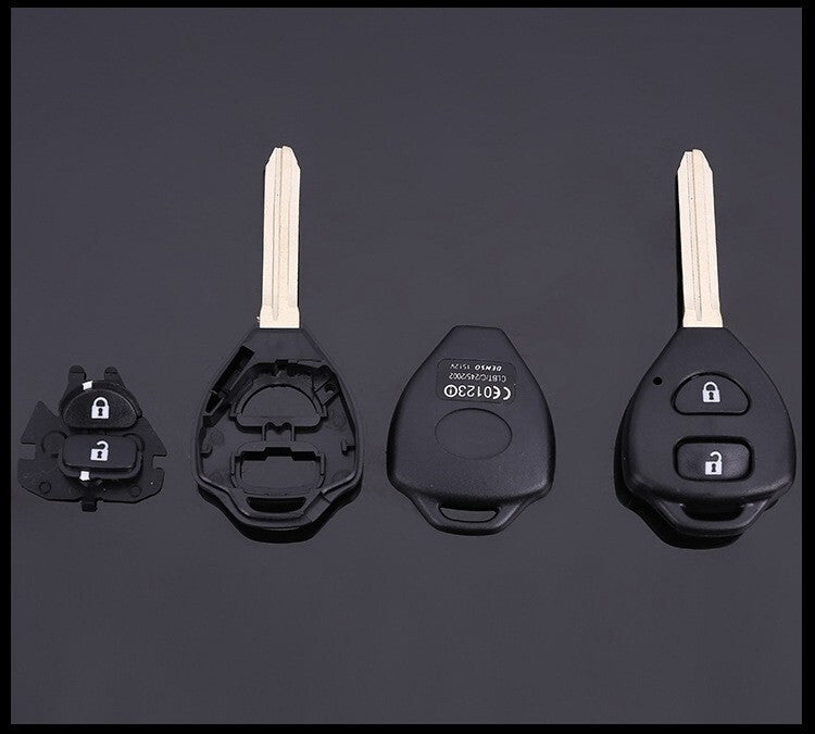 2 Button Toyota Remote Key Fob Shell Case Cover Rav4 Corolla Yaris Hilux Hiace – Compatible with Corolla