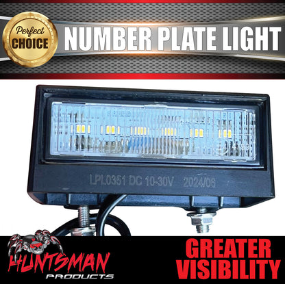 LED Number Plate Light Licence Lamp Trailer Caravan Truck 10-30V CTA Approved