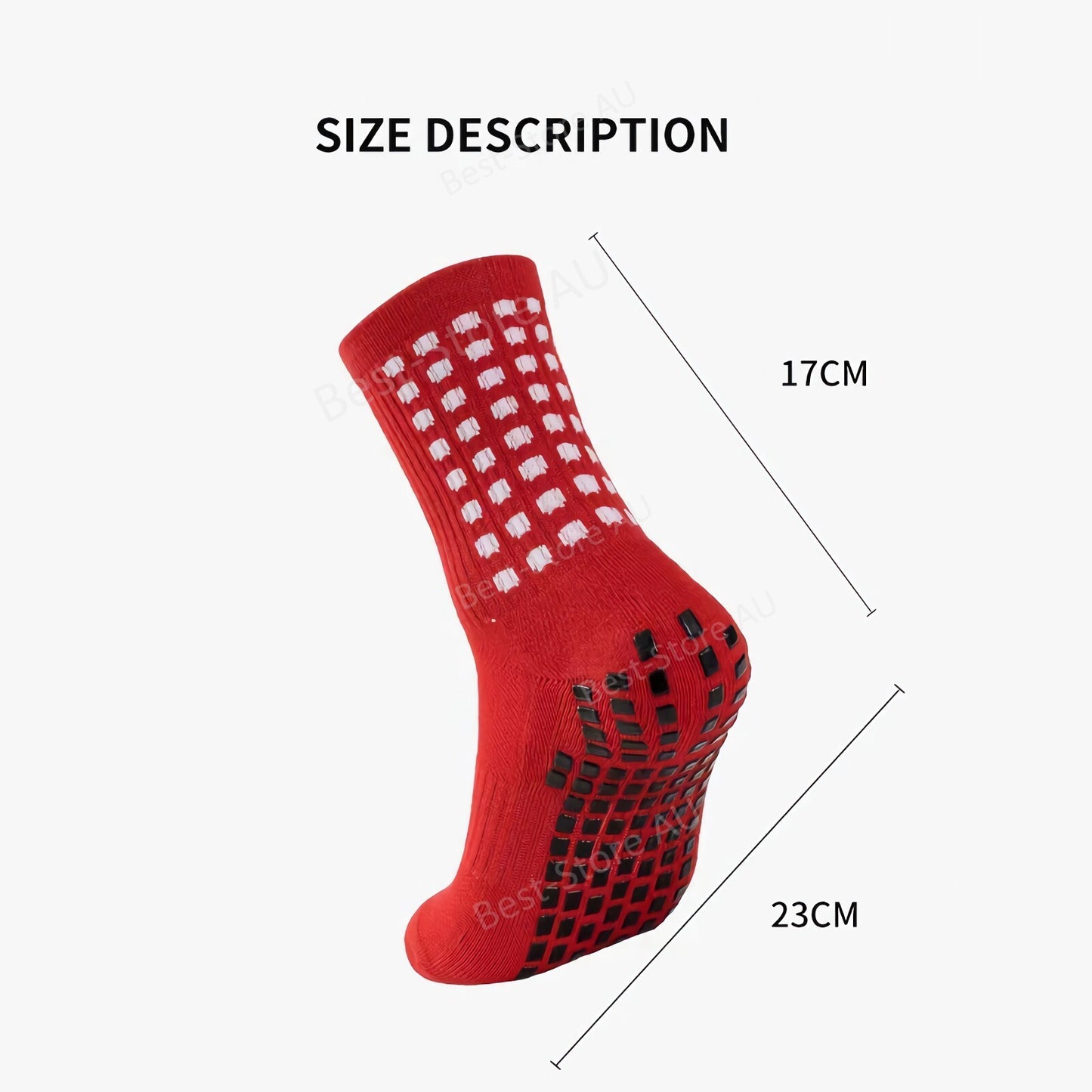 Sports Socks Anti-Slip Skid Hospital Soccer Basketball Football Grip Dots Train