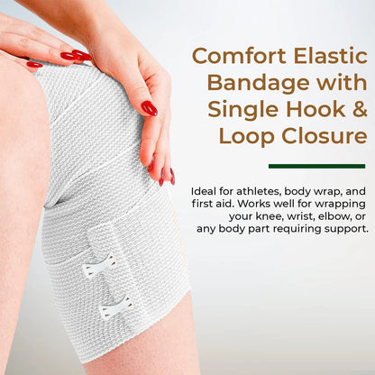 1 Roll Elastic Bandage Wrap,Stretch Compression Bandage Stretches up to 450Cm fo