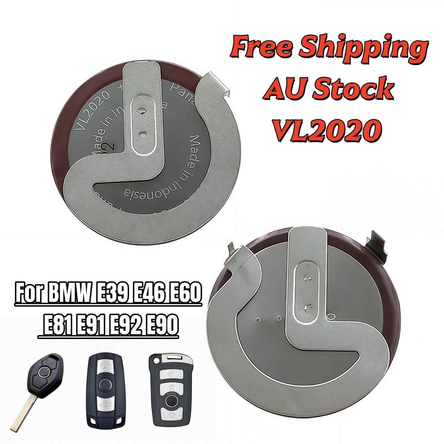 Remote Key Fob Rechargeable Battery Compatible with Panasonic VL2020 BMW E39 E46 E60 E90 E92