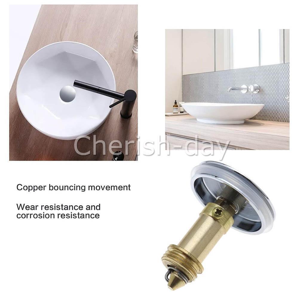 Bathroom Sink Drain Plug Stopper 38mm Basin Pop up Click Clack Plug Brass