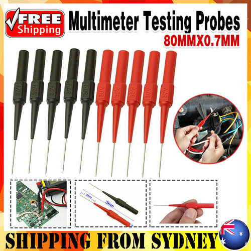 4pcs Multimeter Testing Leads Kit For Fluke Back Probes Sharp Needles Micro Pins