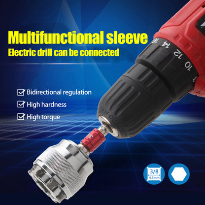 Universal Adjustable Hex Socket Torque Spanner Wrench Sleeve Adapter Tool
