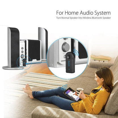 NEW 1PC WIRELESS BLUETOOTH TO AUX 3.5MM AUDIO STEREO CAR MUSIC RECEIVER AU STOCK