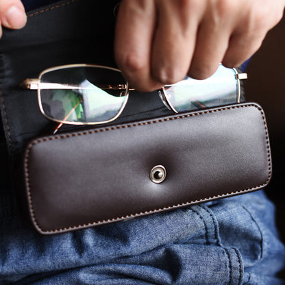 PU Leather Reading Glasses Storage Box Belt Wearable Belt Cases Sunglasses Box