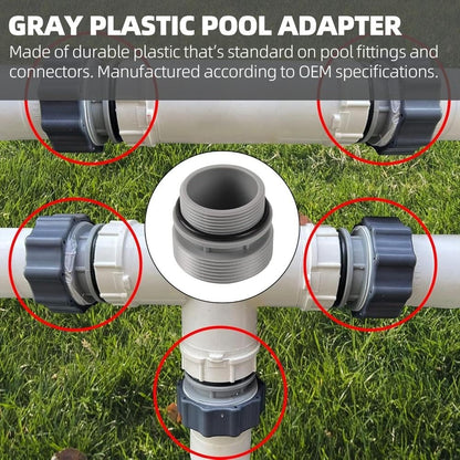 40mm to 1 1/2" Pool Pump Hose Adaptor Plastic Hose Convertion  Fit for Intex