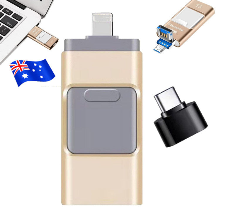 4 in 1 Memory Photo Stick USB 3.0 Flash Drive Type for iPhone Android iPad AU
