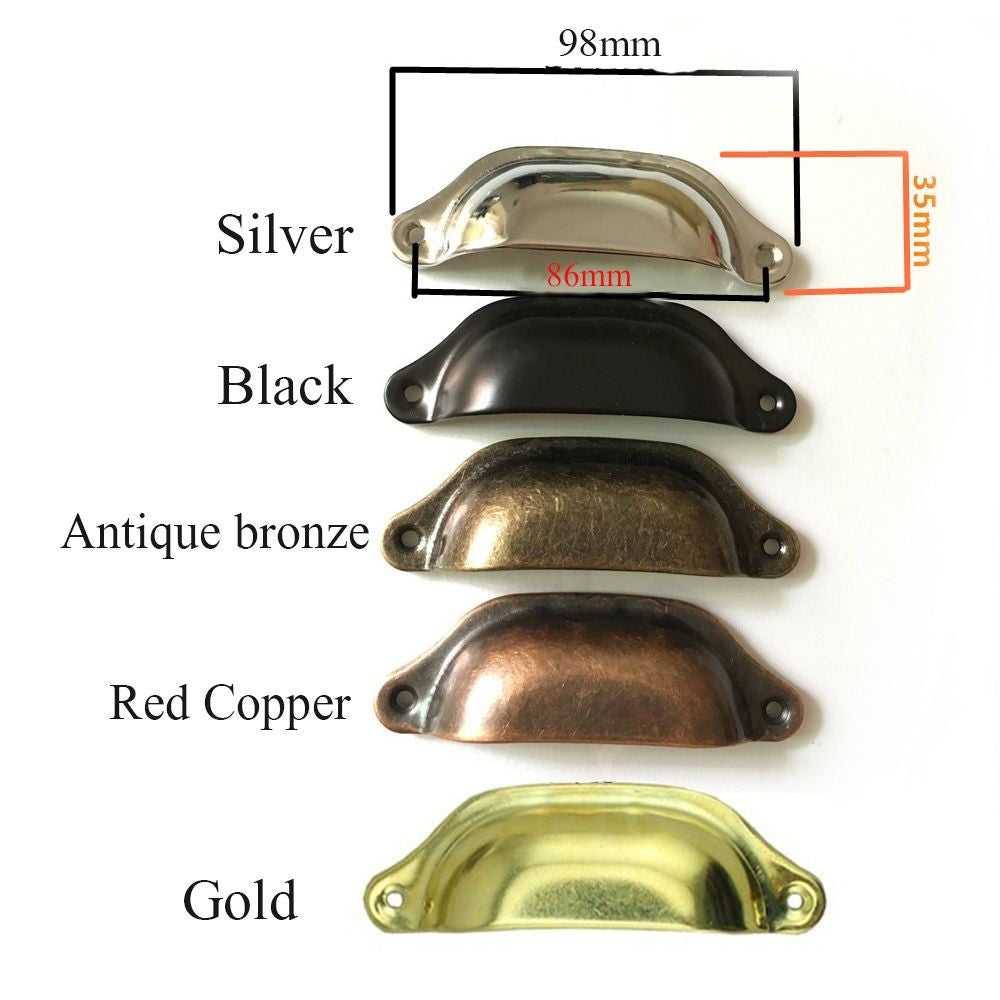 Shell Shape Antique Brass Wardrobe Pulls Cabinet Pulls Drawer Knob Door Handle