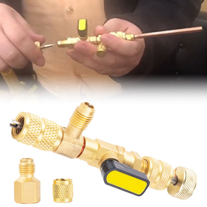 AC Schrader Tool Valve Core Remover Dual Size 1/4" and 5/16" Port Installer #C