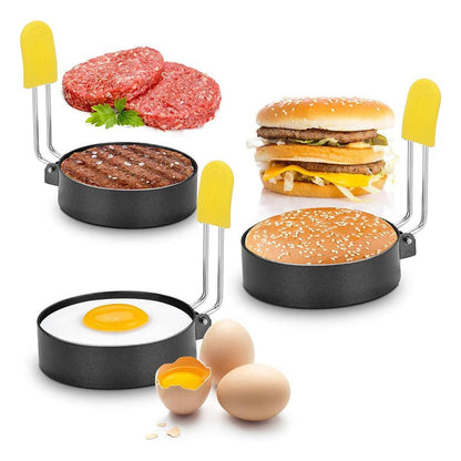 4 Pack Non Stick Omelette Egg Ring Set Iron Frying Pan Mold Kitchen Cooking Tool
