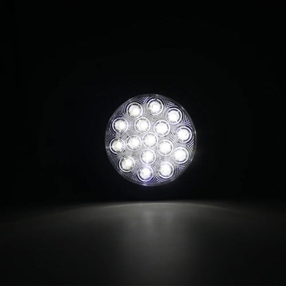2 x 136mm White LED Round Reverse Lights 12V 24V Tail Lamp Truck Trailer Caravan