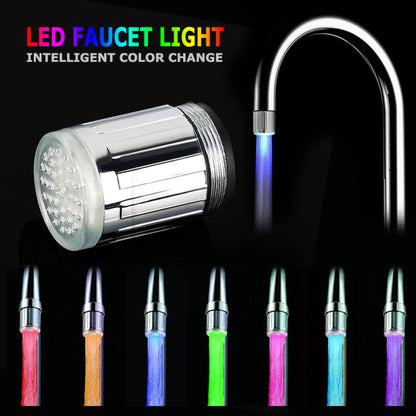 LED RGB Water Faucet Stream Color Changing Light Shower Spout Sink Tap Nozzle AU