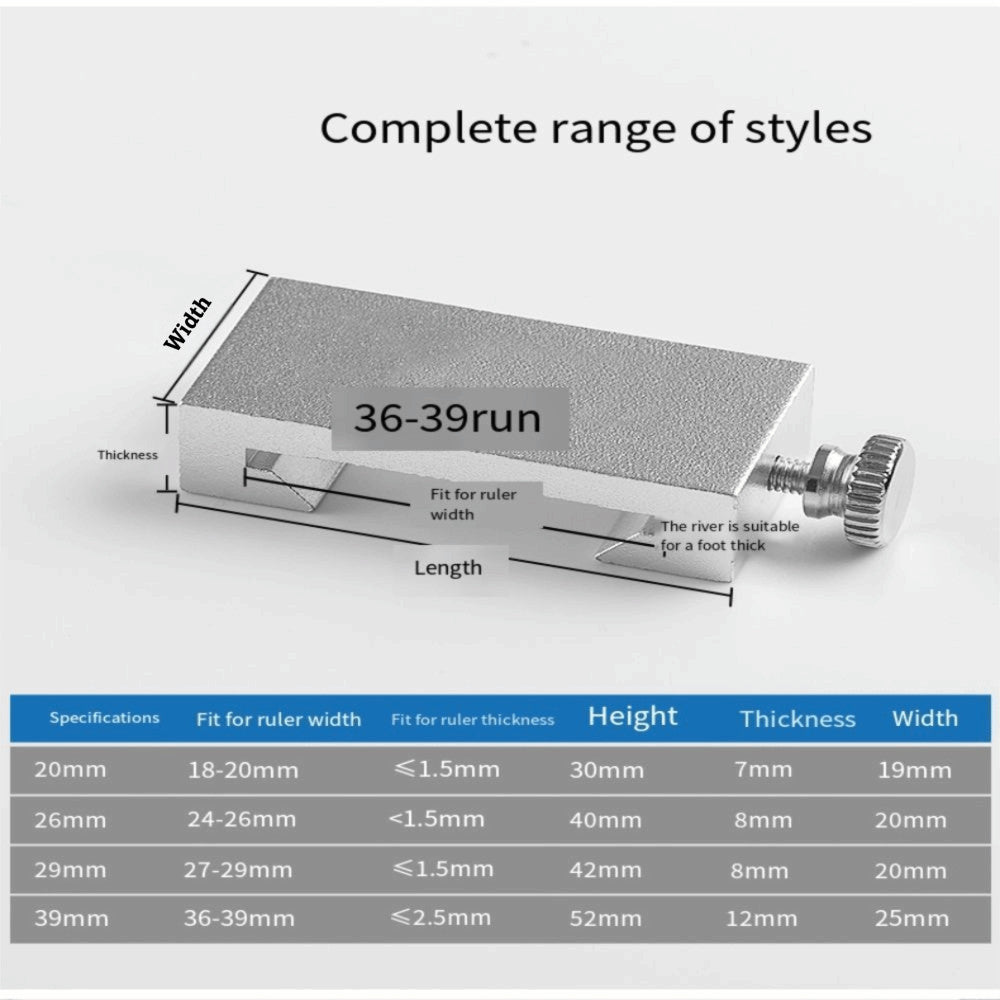 Woodworking Steel Ruler Straight Ruler Gauge Positioning Mark Square Stop Block