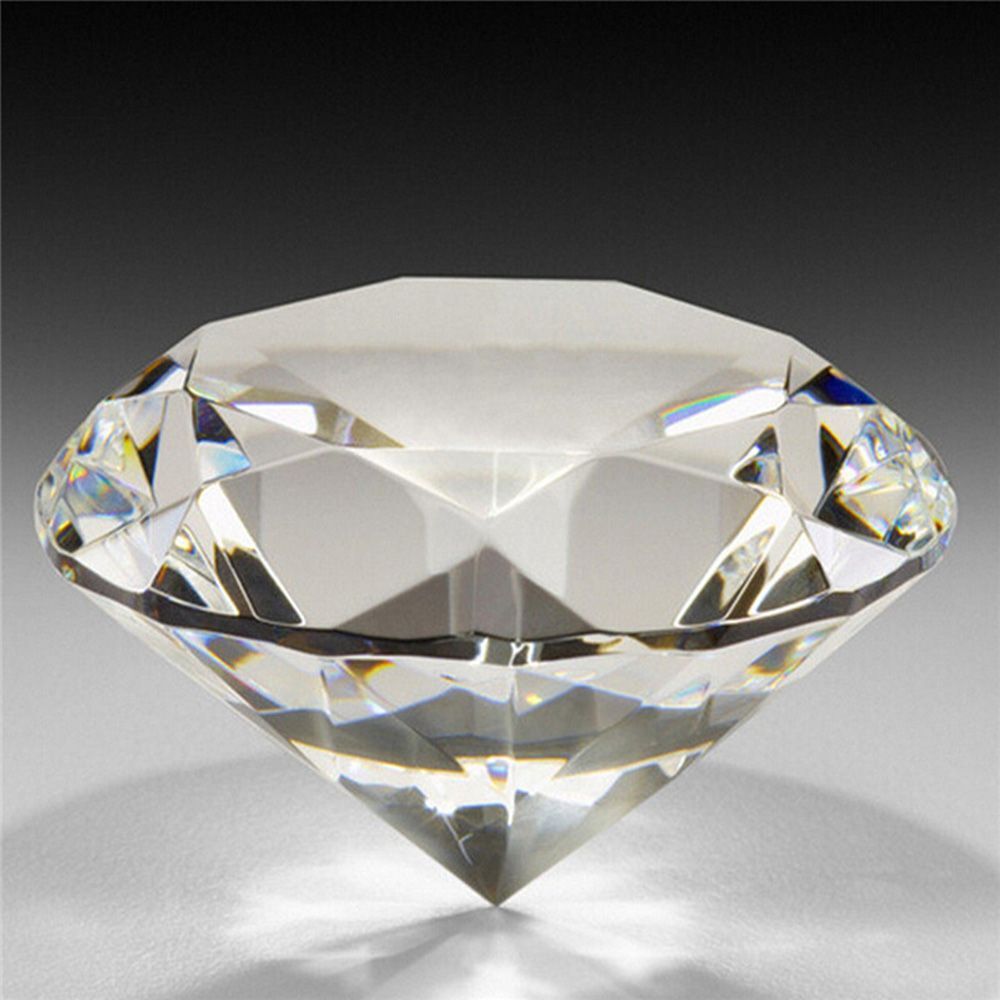 Ornaments Home Decoration Clear Glass Raw Gemstone Faceted Cut Crystal Diamond