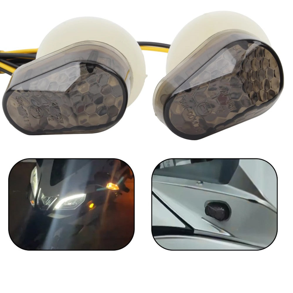 LED Flush Mount Indicators Turn Signals For Yamaha YZF R1 R6 FZ1 FZ6 MT03 XJ6
