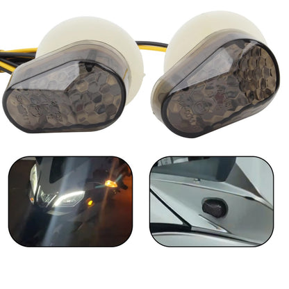 LED Flush Mount Indicators Turn Signals For Yamaha YZF R1 R6 FZ1 FZ6 MT03 XJ6