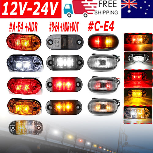 LED CLEARANCE LIGHTS SIDE MARKER LAMP TRAILER TRUCK CARAVAN RV RED AMBER WHITE