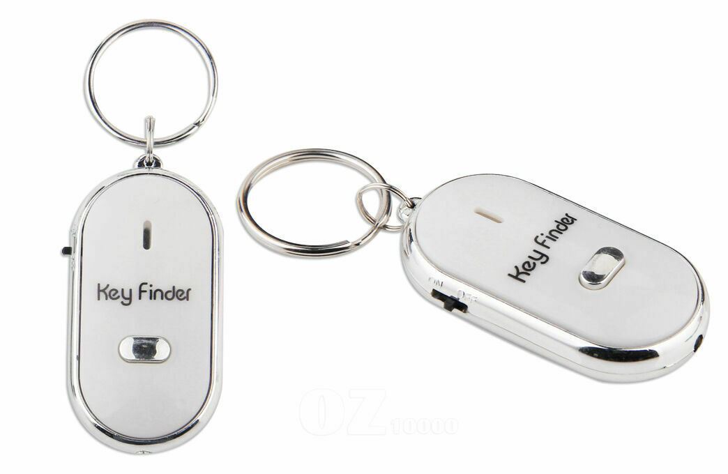 3x Key Finder Wireless Whistle Response w/ Flash LED Anti-Lost Ring Beep Sound A