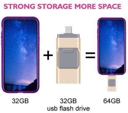 4 in 1 Memory Photo Stick USB 3.0 Flash Drive Type for iPhone Android iPad AU