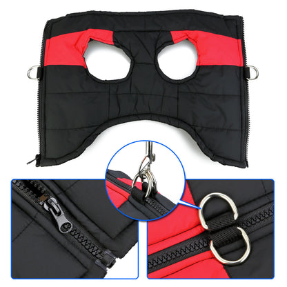 Large Dog jacket padded Pet Clothes windbreaker Warm waterproof Vest Winter Coat