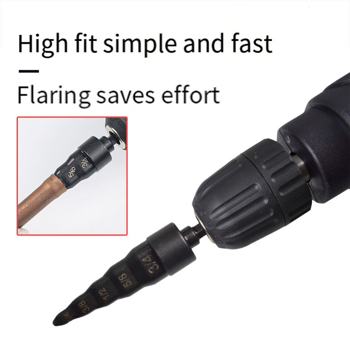 HVAC Copper Pipe Expander Hex Drill Reamer Air Conditioner Installation Tool AU