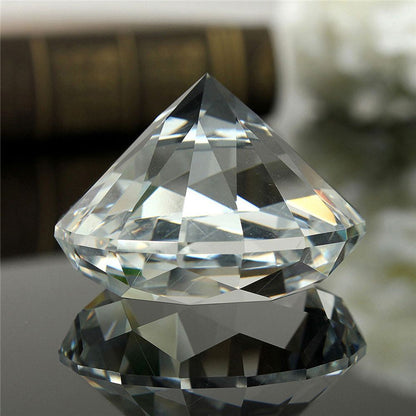 Ornaments Home Decoration Clear Glass Raw Gemstone Faceted Cut Crystal Diamond
