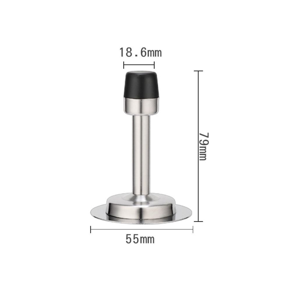 Wall Mounted Door Stopper Stainless Steel Rubber Holder Door Holder Hardware