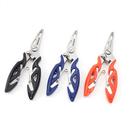Fishing Pliers Scissors Line Cutter Braid Split Ring Tool Lip Grip TACKLE  AU