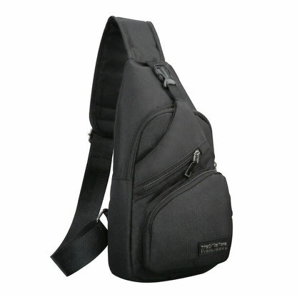 Durable Mens Chest Bag Shoulder Backpack Man Sling Cross Body Satchel Travel Bag