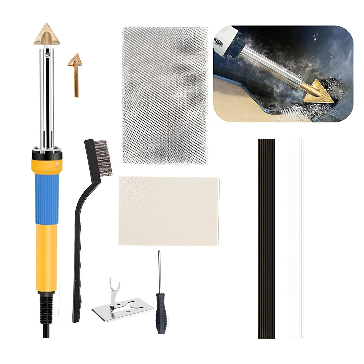 100W Plastic Welding Welder Kit Car Surface Bumper Repair Soldering Iron Tool