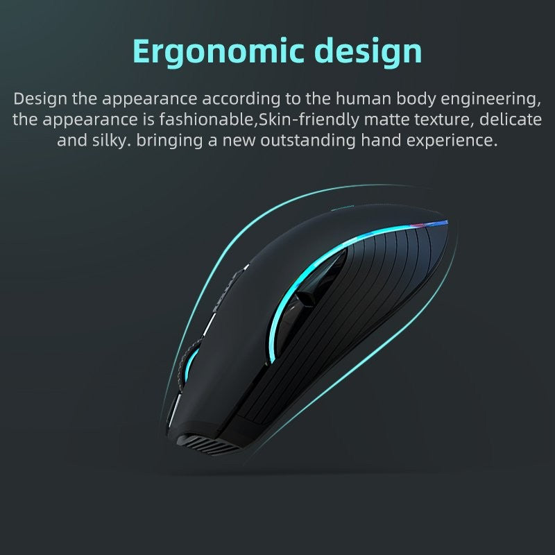 Dual Mode Wireless Bluetooth Mouse Silent Ergonomic for PC Laptops Rechargeable