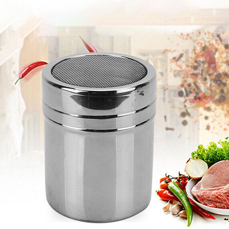 Stainless Steel Icing Sugar Cocoa Coffee Shaker Flour Duster Chocolate Powder AU
