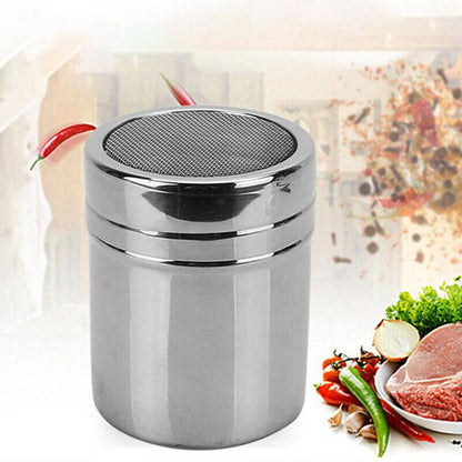 Stainless Steel Icing Sugar Cocoa Coffee Shaker Flour Duster Chocolate Powder AU