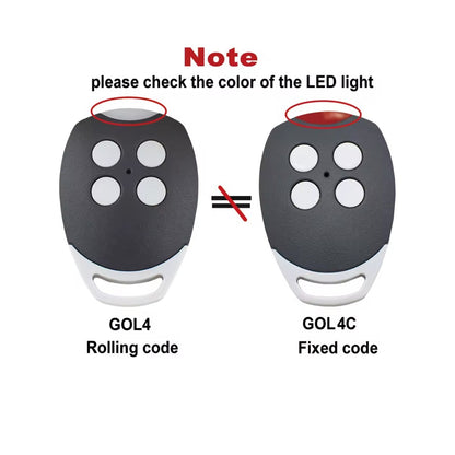2 X Compatible Garage Gate Remote for Ditec GOL4/BIXLG4/BIXLP2/BIXLS2 ditec