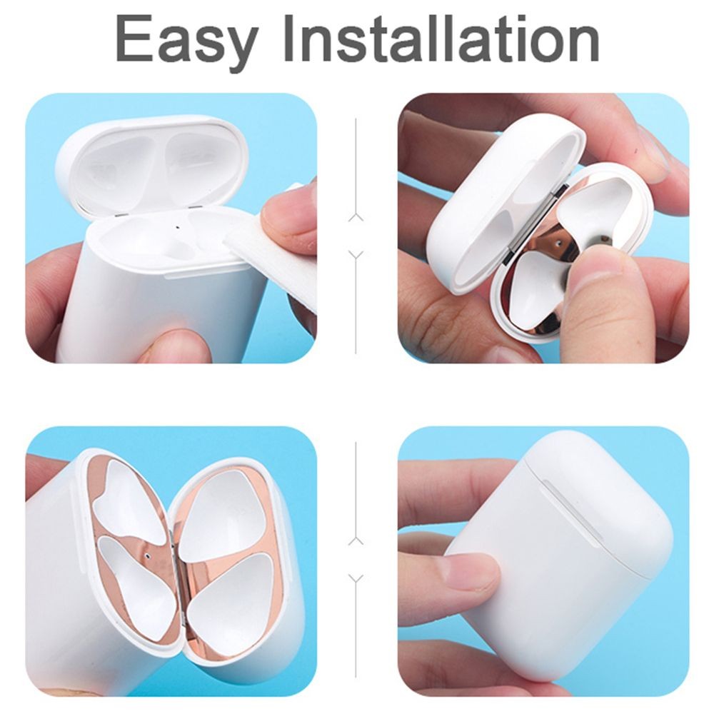 Electroplate Compatible with AirPods Airpod Pro Dust Guard Iron Shavings Metal Film Sticker