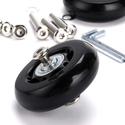 2/4PCS 60-80mm Luggage Suitcase Wheels Axles Repair Kit Replacement Low Noise AU
