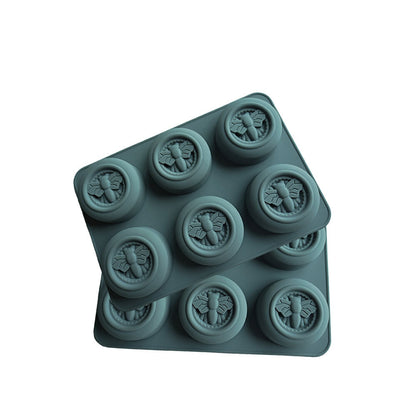 6 Cavity Honey Bee Chocolate Silicone Baking Mould DIY Handmade Soap Candle Mold