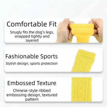 Anti-dirty Pet Elbow Protector Elastic Knitted Dog Leg Warmer  Sports Sheath