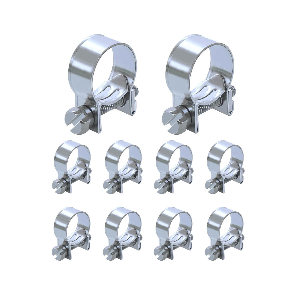 10X Mini Hose Clip Nut & Bolt Fuel-Line Clamp Petrol Pipe Diesel Air Small Clamp