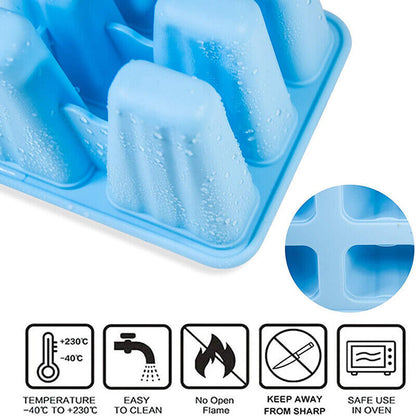 Silicone Ice Cream Mould Block Frozen Molds Icy Pole Jelly Popsicle AU Stock