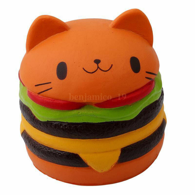 Toy Stress Cat Burger Relief Slow Rising Simulation Scented Squeeze Food Jumbo