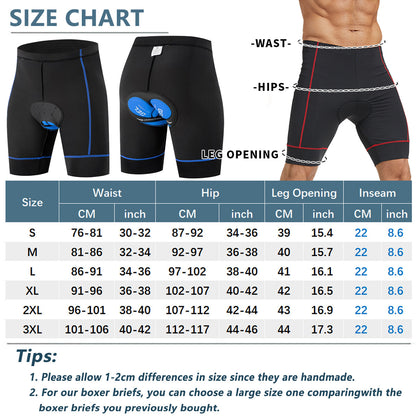 Men's Bicycle Shorts MTB Bike Shorts 5D Padded Gel Cycling Tights Shorts Pants