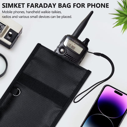 2/4PC Faraday Bag Signal Blocking Shielding Pouch for Laptop Tablet Phone Wallet